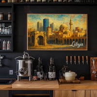 Libya Heritage Modernity Travel Realism Poster