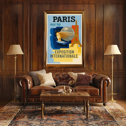 Fly To Paris Exposition Internationale Poster