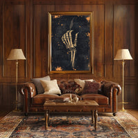 Skeleton Hand With Quill Poster