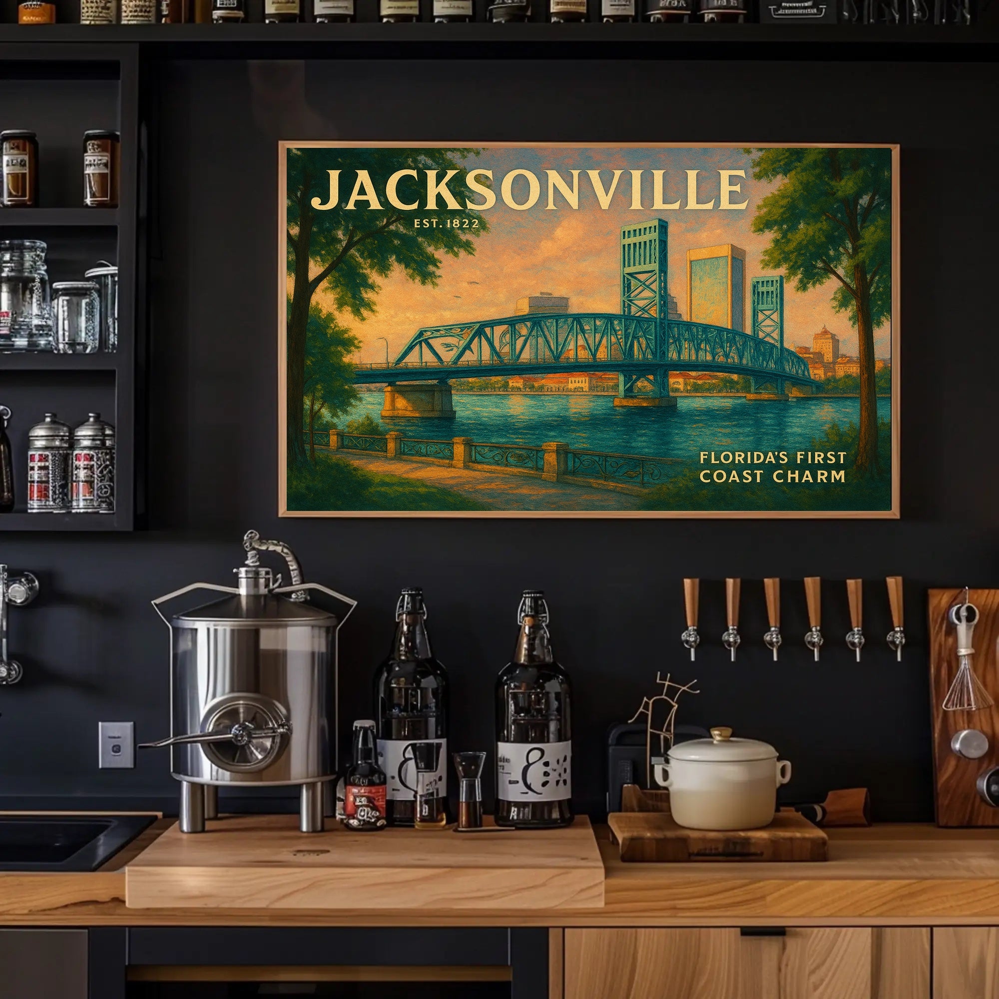 Jacksonville First Coast Charm Travel Poster
