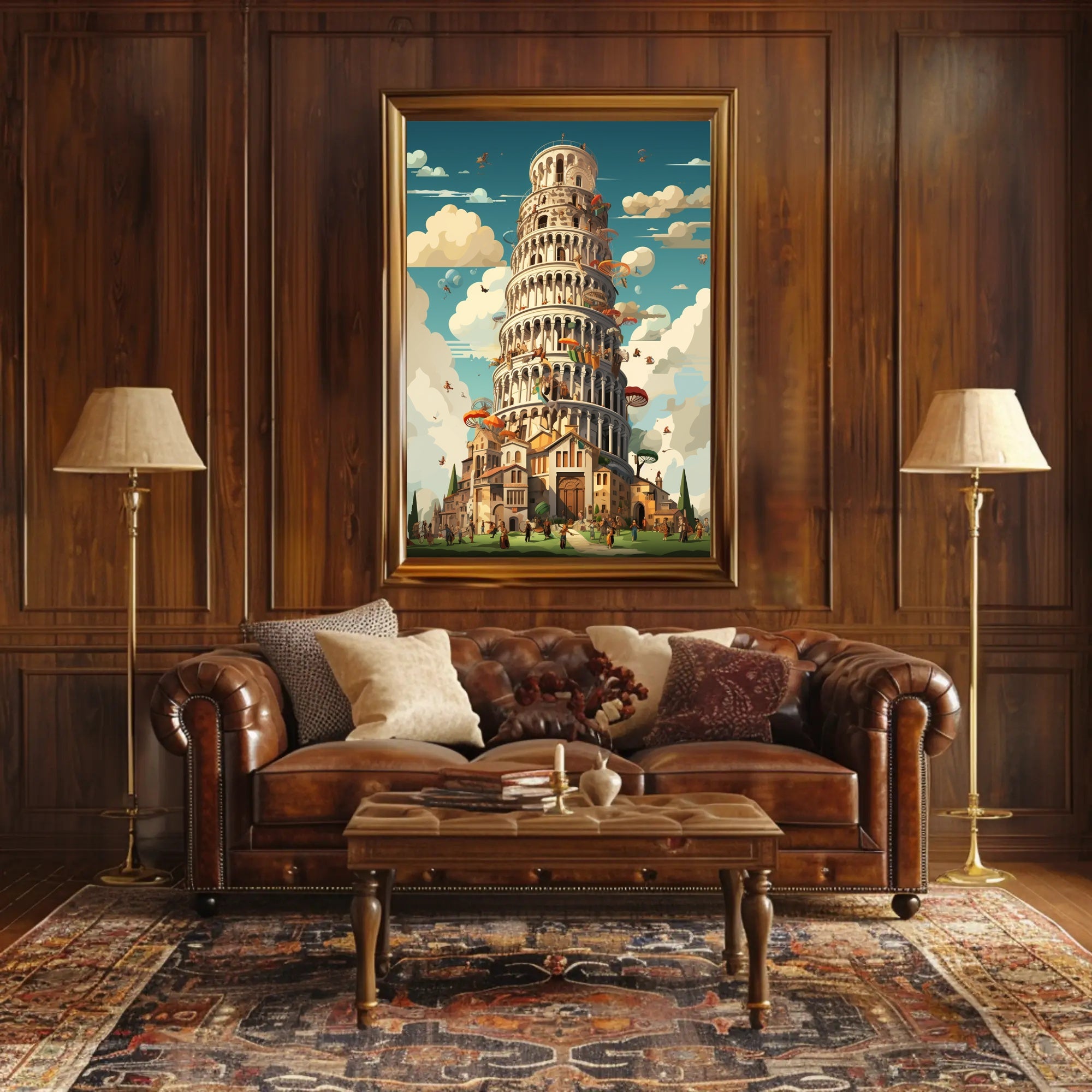 The Whimsical Tower Of Pisa Poster PosterGoat