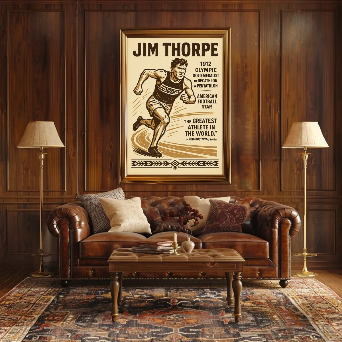 Celebrating Jim Thorpe Legendary Athlete Poster