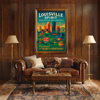 Louisville Spirit Where Heritage Meets Innovation Poster