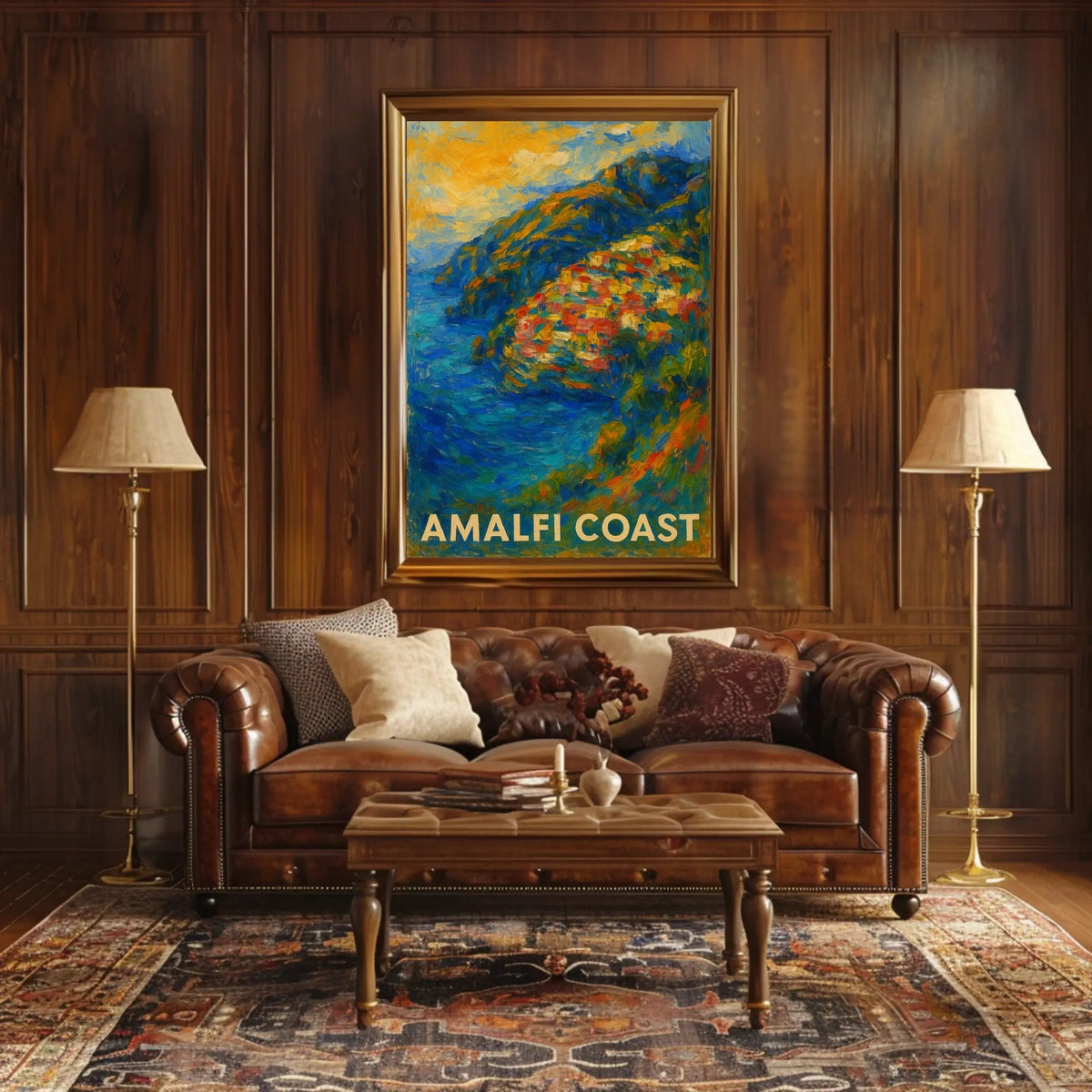 Amalfi Coast Poster Wall Art Coastal Decor Travel Lovers