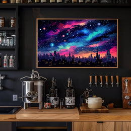 Cosmic Cityscape Poster PosterGoat