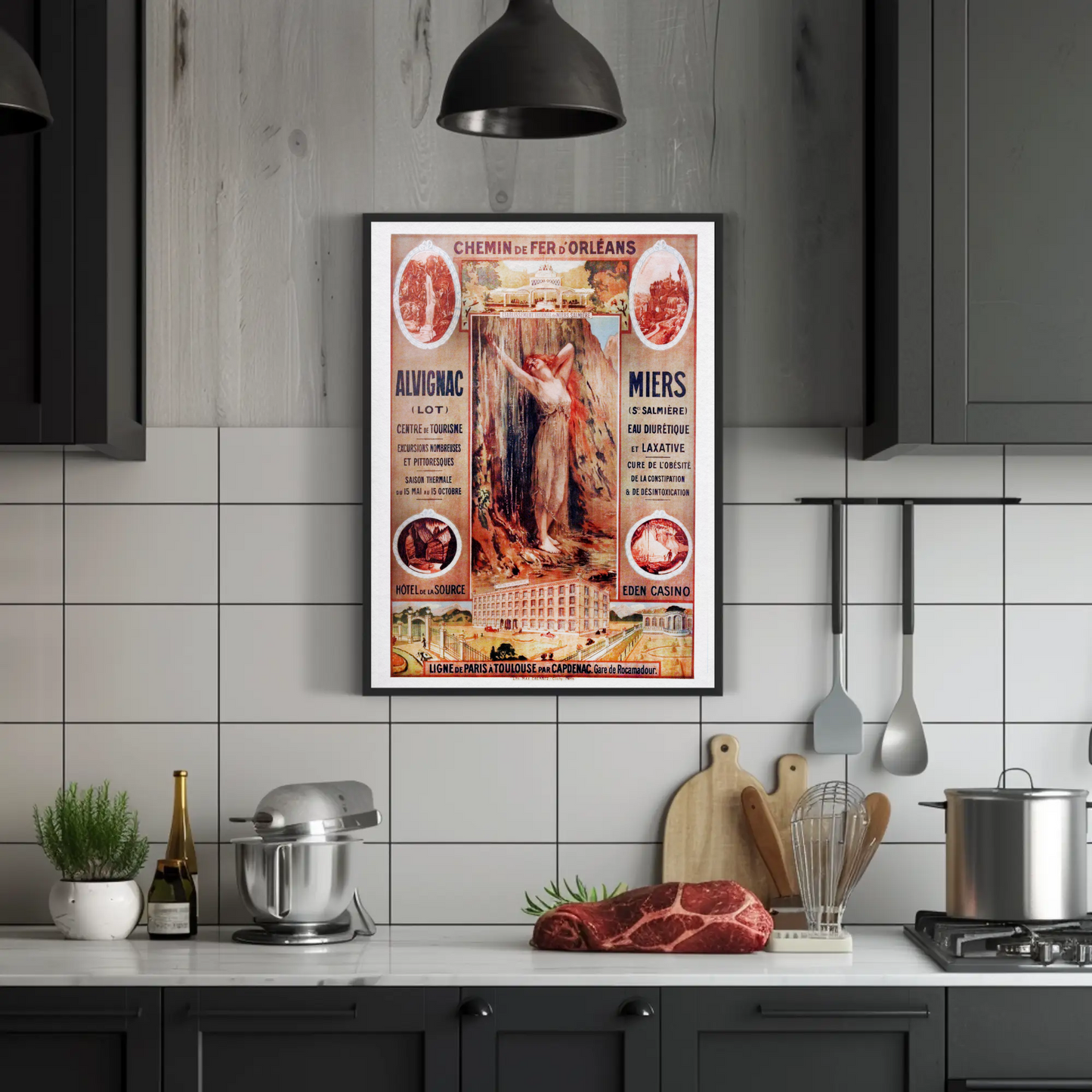 Paris Ault Onival Seaside Vintage Travel Poster