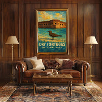 Dry Tortugas National Park Vintage Wanderlust Poster