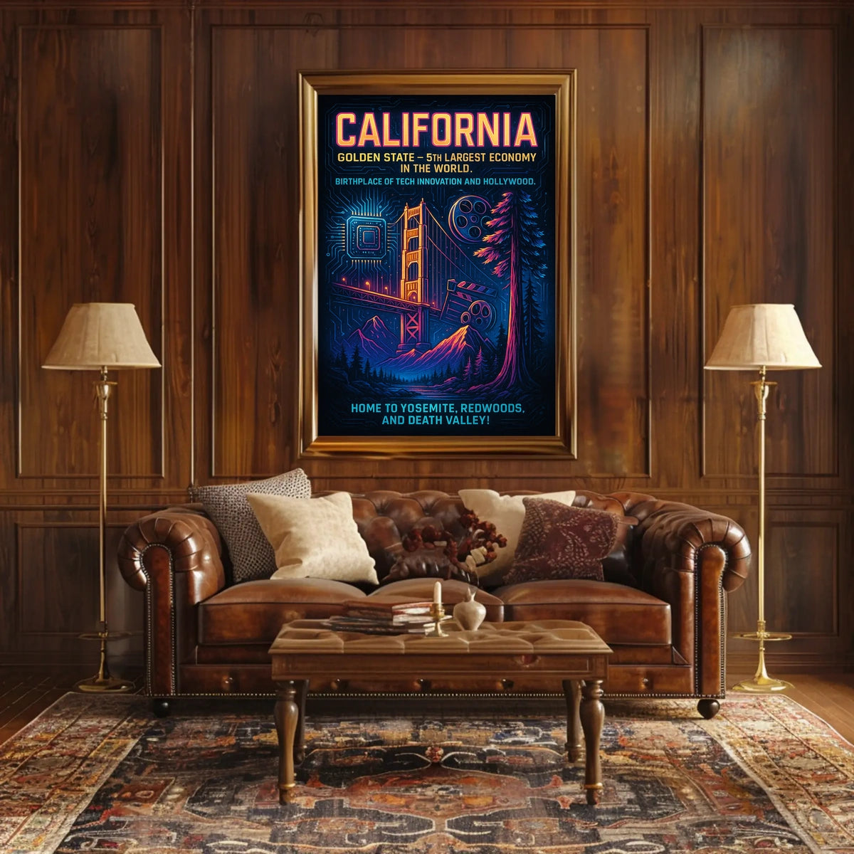 California The Golden State Poster