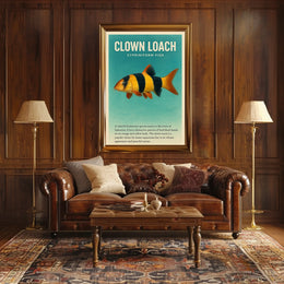 Clown Loach Cypriniform Fish Poster