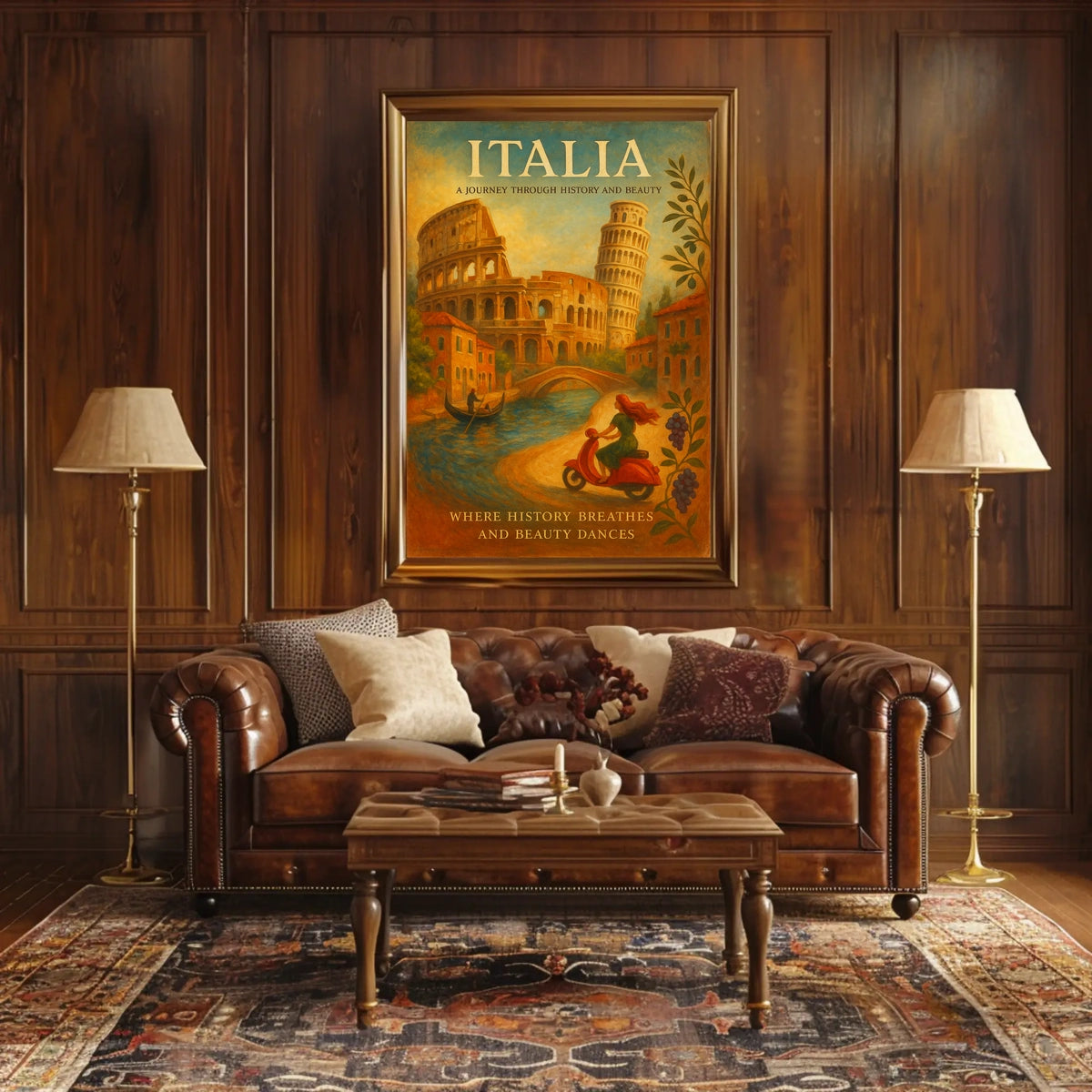 Italia A Journey Through History And Poster