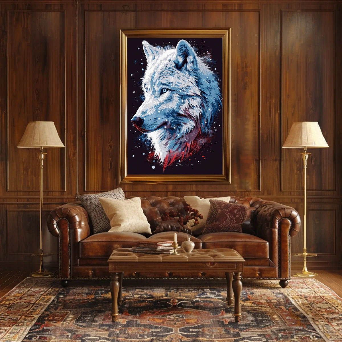 Majestic Wolf Portrait Poster