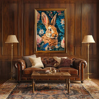 Enchanted Rabbit in Bloom Wall Art Print