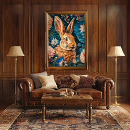 Enchanted Rabbit in Bloom Wall Art Print