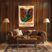 Black Canyon Watercolor Adventure Art Print