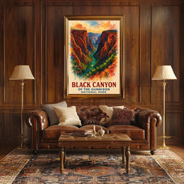 Black Canyon Watercolor Adventure Art Print