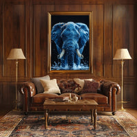 Majestic Elephant In Water Poster