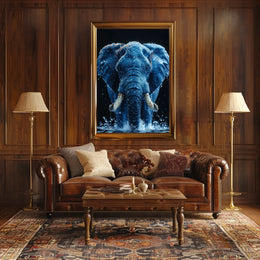 Majestic Elephant In Water Poster