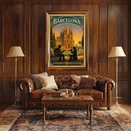 Barcelona Vibrance: A Cultural and Heritage Poster