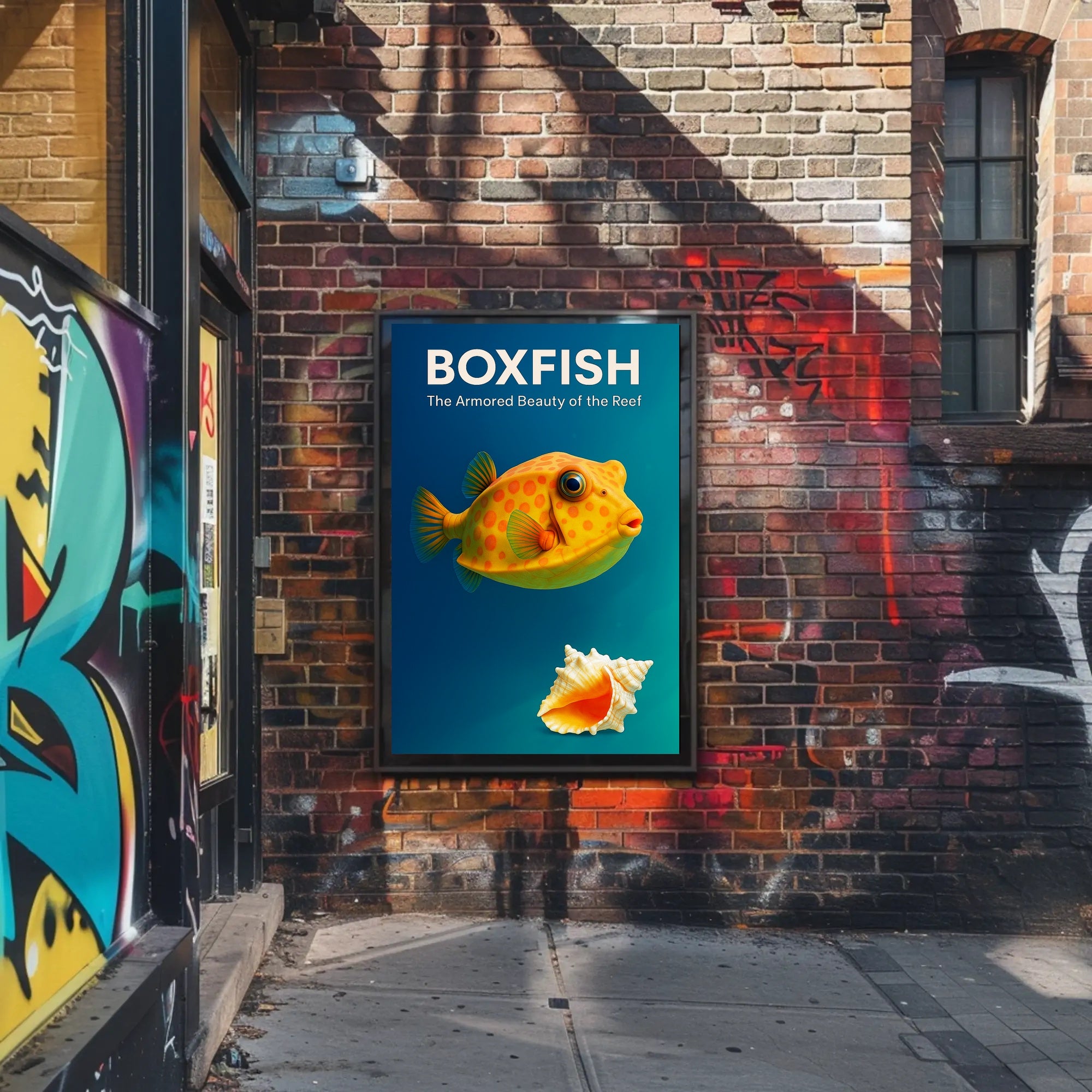 Boxfish The Armored Beauty of the Reef Poster PosterGoat