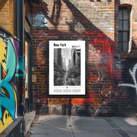 New York City Vintage Street Scene Poster Classic Wall Art