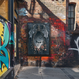 Gothic Elegance Mirror Of Bats Poster