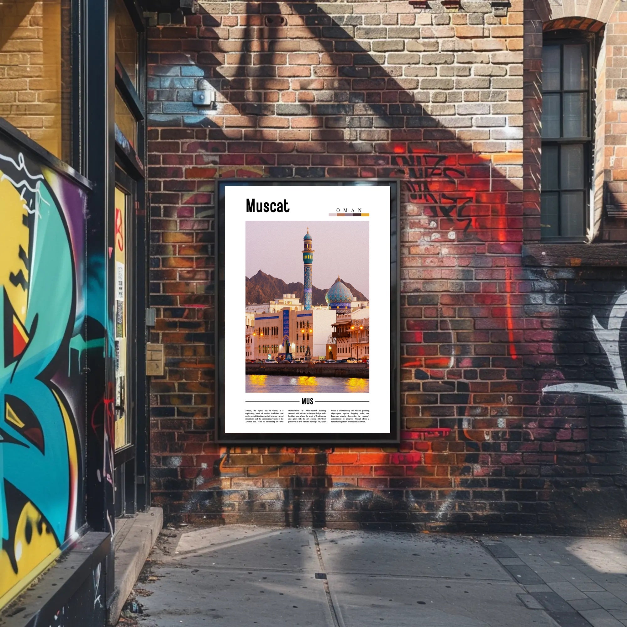 Muscat's Blend of Tradition and Modernity Poster PosterGoat
