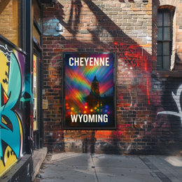 Cheyenne Wyoming Scenic Minimalist Decor Lovers Poster