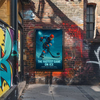Dynamic Ice Hockey Action Scene Sports Poster PosterGoat