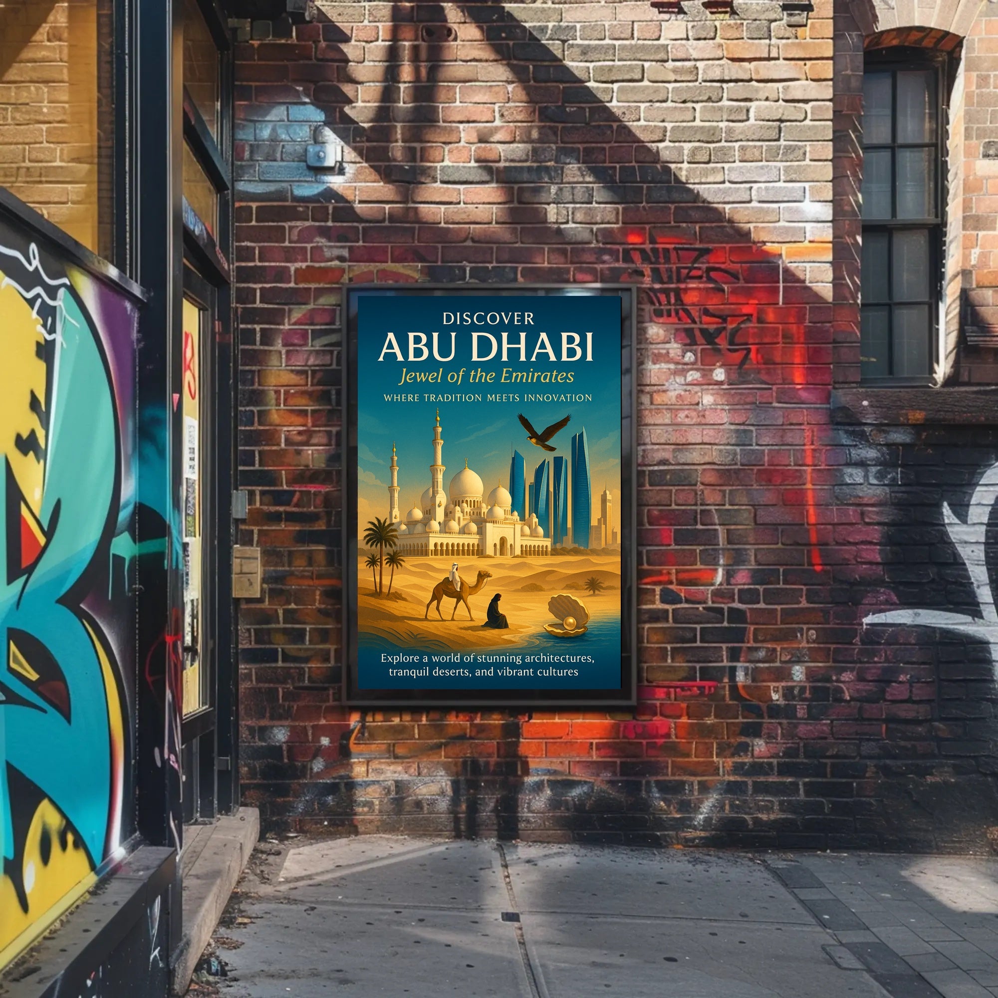 Journey Through Abu Dhabi's Timeless Beauty Travel Poster