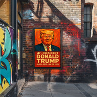 Donald Trump Visionary Orange Expressionism Patriot Poster