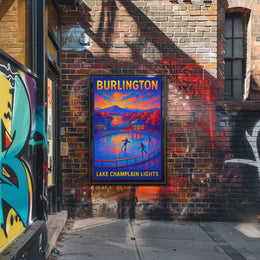 Burlington Lake Champlain Lights Poster