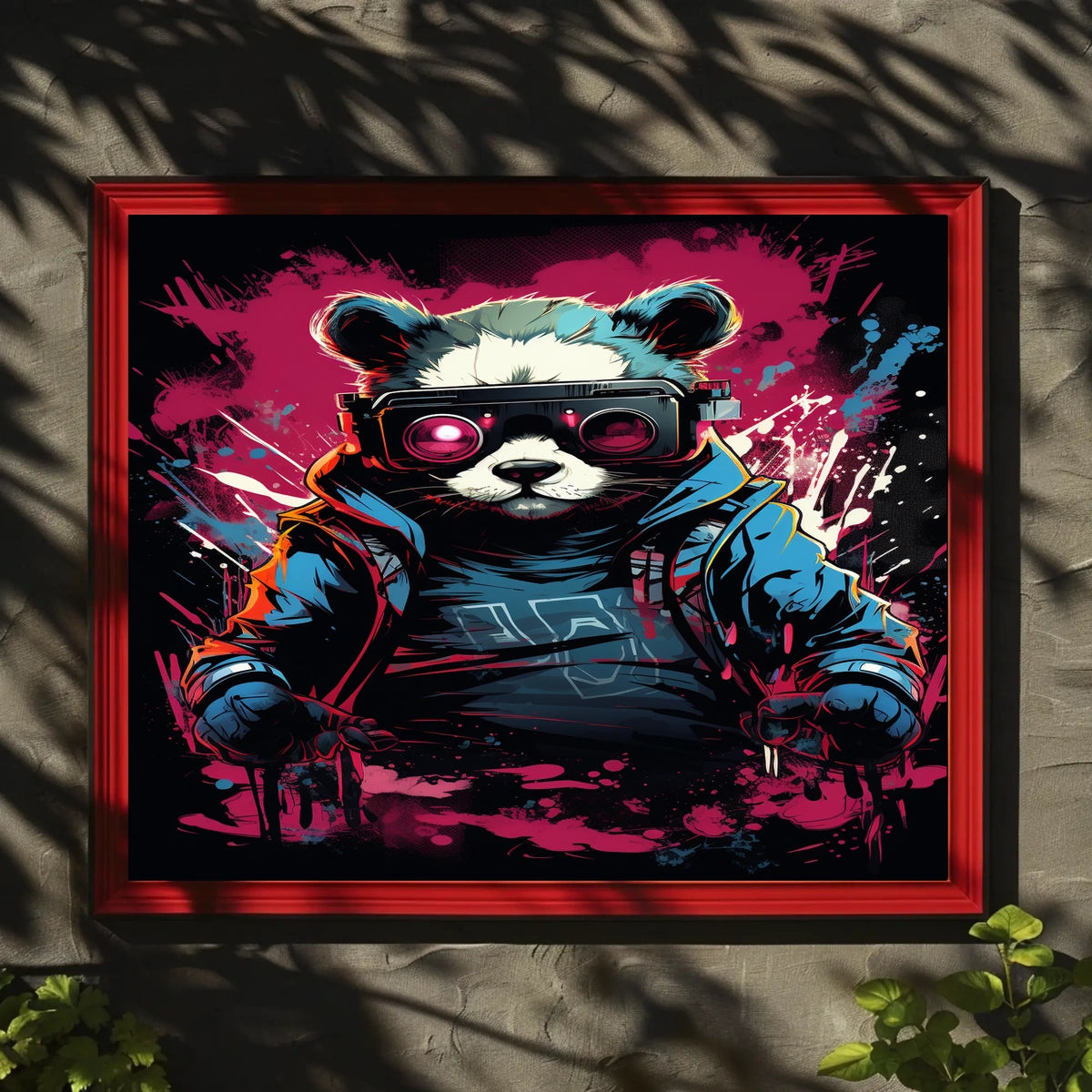 Cyberpunk Panda Poster