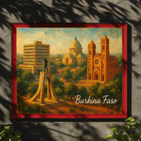 Burkina Faso Cultural Landmark Illustration Poster