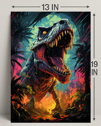 Roaring Prehistoric Majesty Poster PosterGoat
