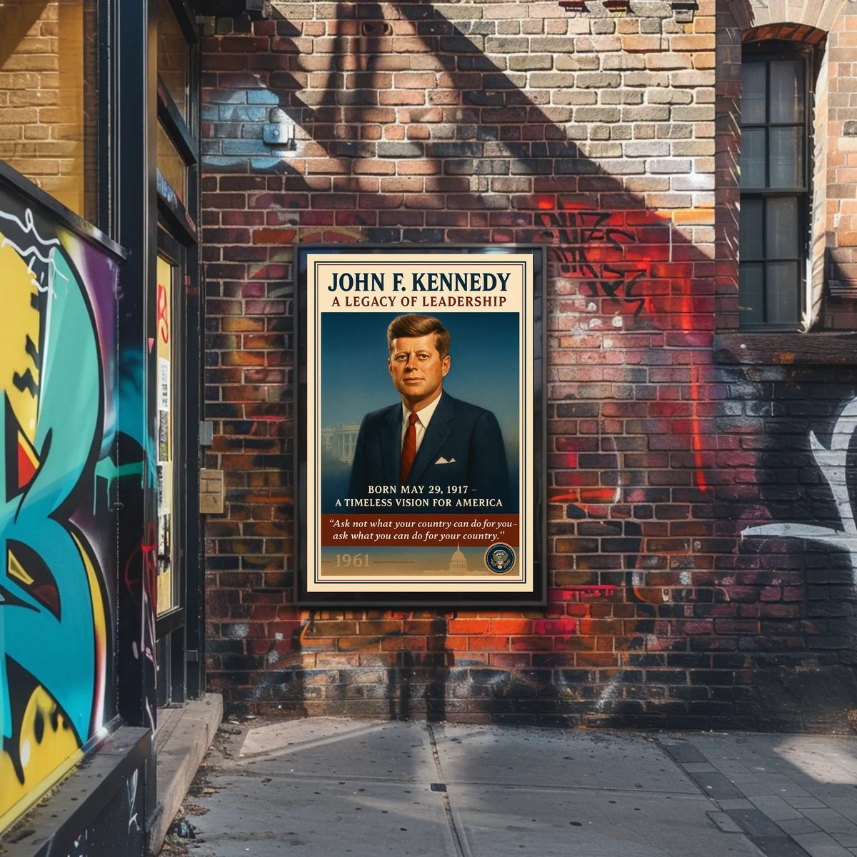 JFK Legacy Vintage Patriotic Poster for Inspiration