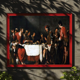 Renaissance Biblical Scene Dramatic Chiaroscuro Artistic Poster