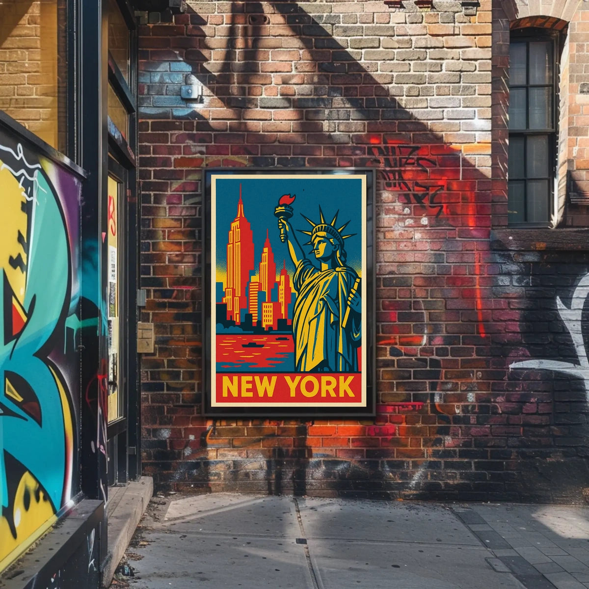 New York Iconic Landmarks Poster