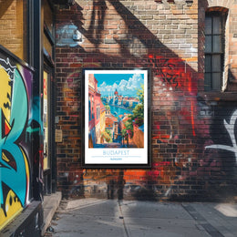 Vibrant Budapest Cityscape Travel Poster
