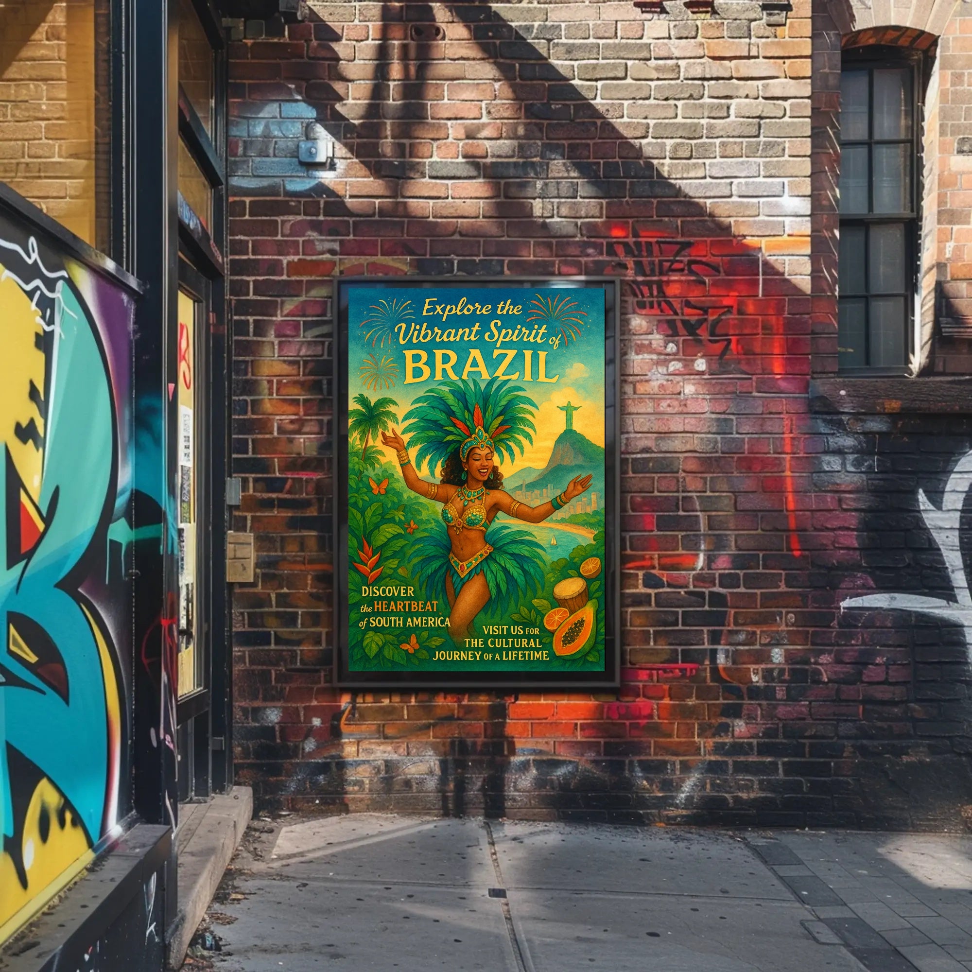Explore The Vibrant Spirit Of Brazil Poster