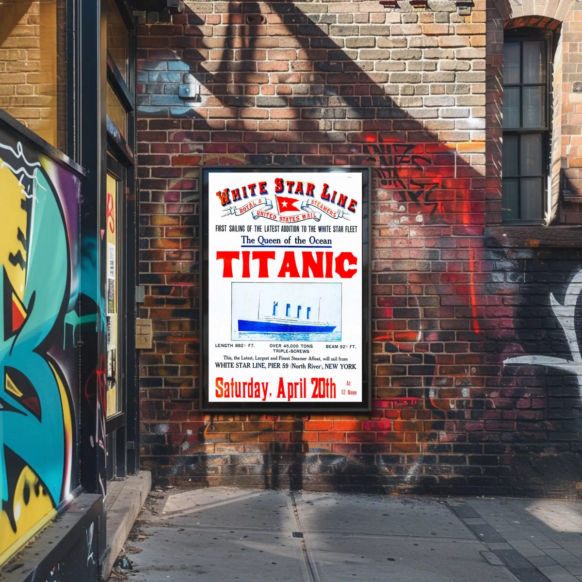 Titanic Grand Inaugural Voyage Poster Vintage Wall Art