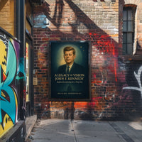 JFK Commemorative Leadership Poster: Vintage Celestial Tribute