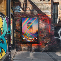 Hillsboro Water Tower Cityscape Vibrant Photography Poster