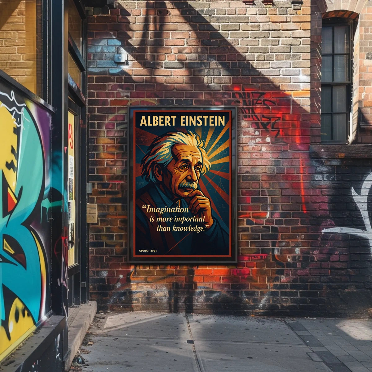 Creative Genius Poster: Modern Art with Mathematical Flair