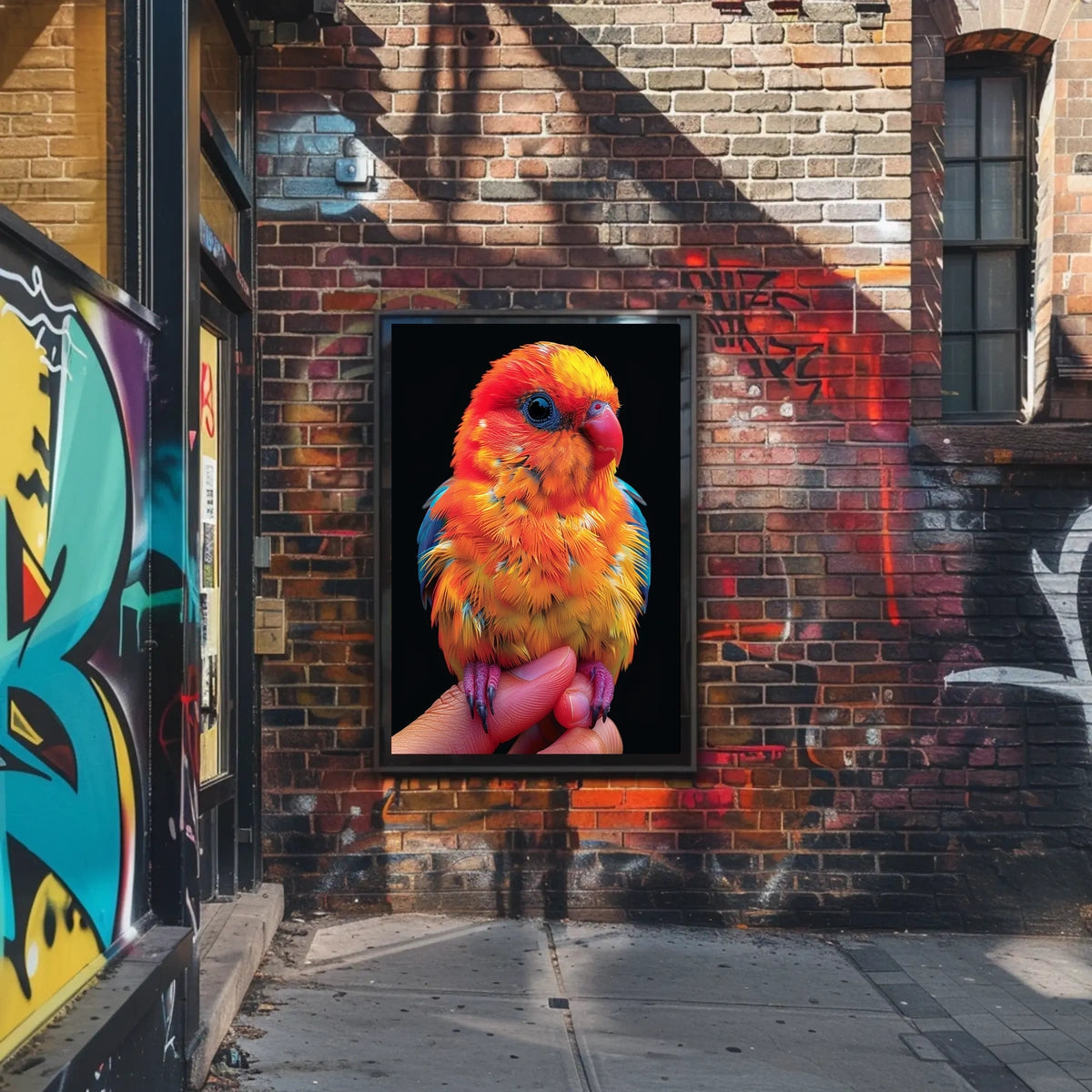 Vibrant Parrot Portrait Poster