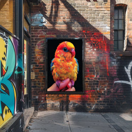 Vibrant Parrot Portrait Poster