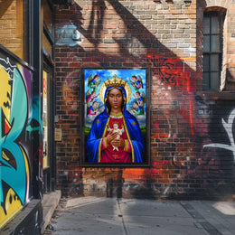 Virgin Mary Angels Poster