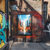 Futuristic Urban Landscape Poster