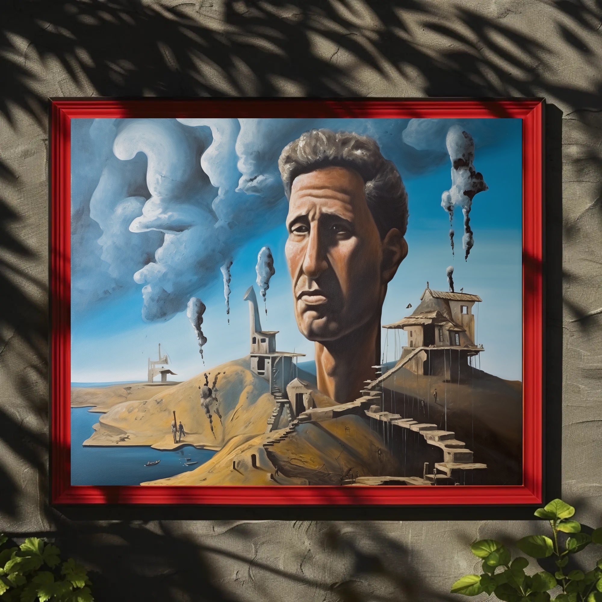 Surreal Face in Desolate Landscape - Abstract or Artistic Poster