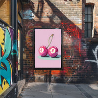 Cherry Billiard Balls Pop Culture Poster PosterGoat