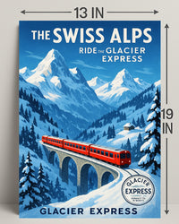 The Swiss Alps Glacier Express Adventure Poster PosterGoat